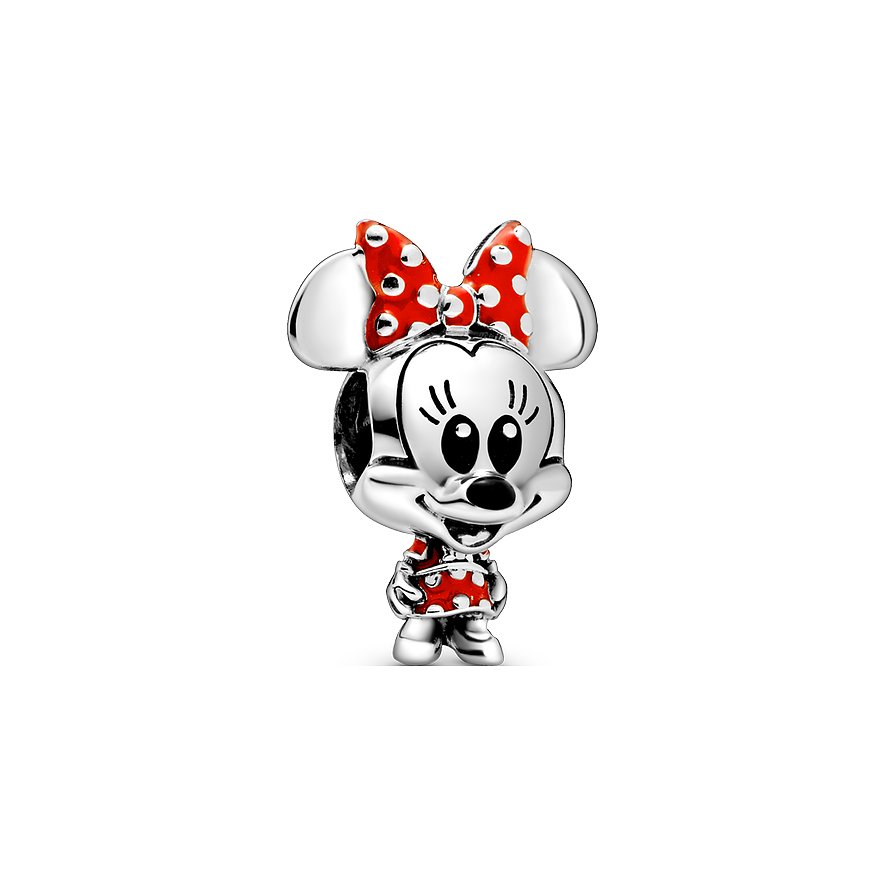 Charm de Disney Minnie Mouse Vestido y lazo de lunares Plata de primera ley